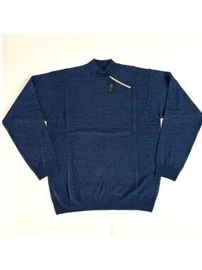 (NWT) Blu by Polifroni Mock Neck Wool Blend Sweater - Size L - Mens